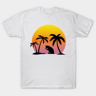 Cat on the beach T-Shirt